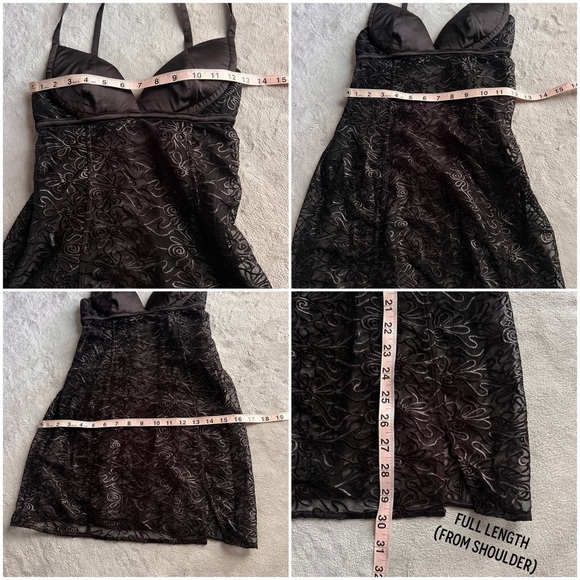 NWT For Love & Lemons Rosanna Soutache Floral Embroidered Sheer Mini Dress Black - Picture 13 of 13